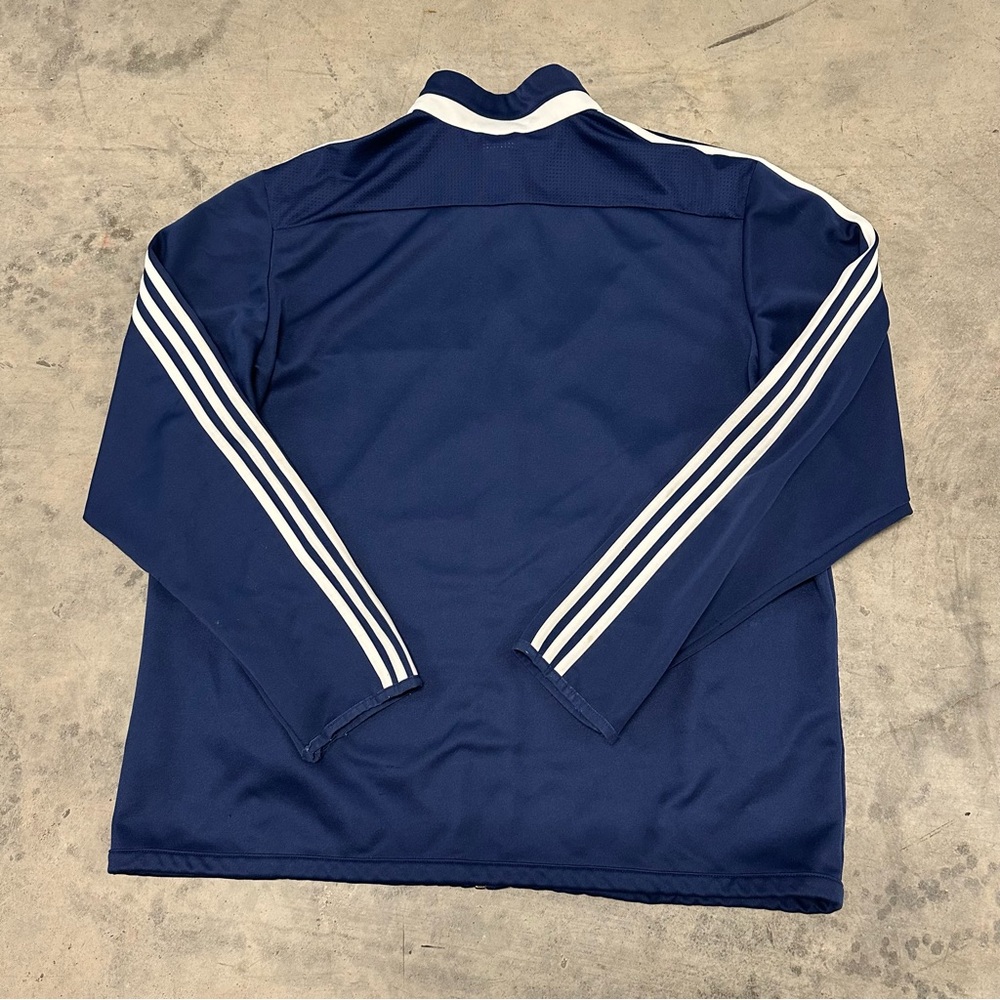 Vintage Adidas Track Jacket Men's XL Blue 3 Striped Y2K - Picture 11 of 11